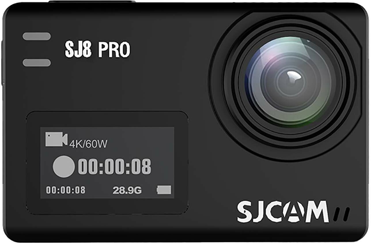 Экшн камера SJCam SJ8 Pro черная с креплением, водонепроницаемая 4K Ultra HD