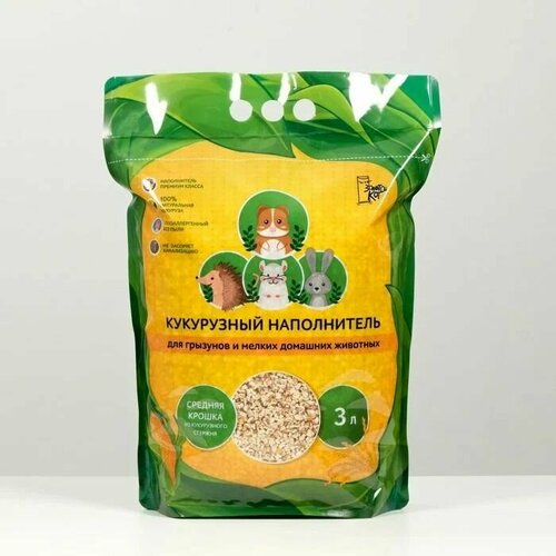 Кукурузный наполнитель для грызунов "Золотой кот" 3 л.