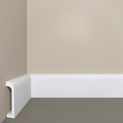 Изображение товара Плинтус bellodeco П16 - 80*19*200 см, белый под покраску, 1 шт