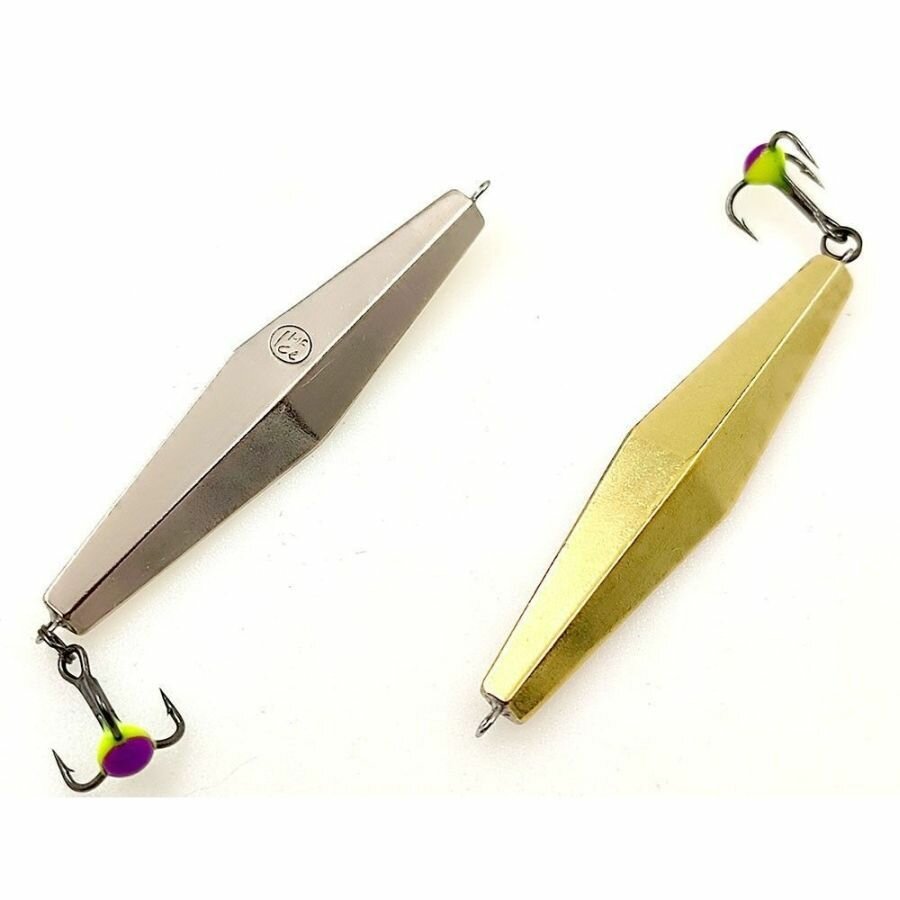 Зимняя блесна Кобона 7 57мм подвес латунь - нейзильбер