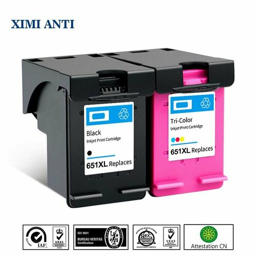 XIMI анти КартриджHP 651для струйного принтера Применяется для OfficeJet 202 202c 252 252c Deskjet 5575 5645 3899₽