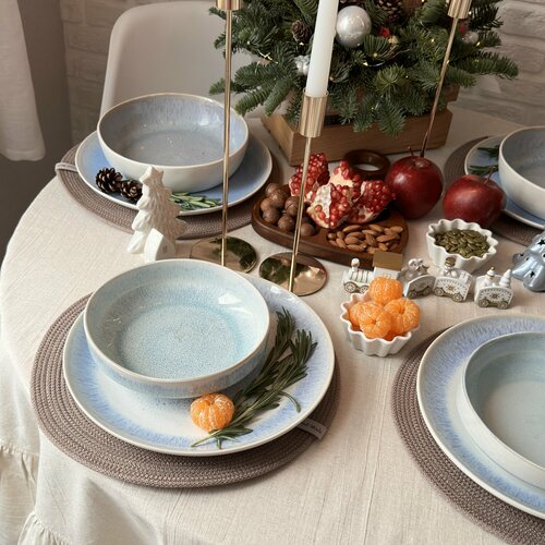 Салфетки сервировочные Home Flax, круглые, диаметр 30 см, 4 шт