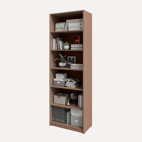 Изображение товара Стеллаж-600 Ширина 60 см, Глубина 28 см, Высота 215 см, цвет: Ясень Шимо темный