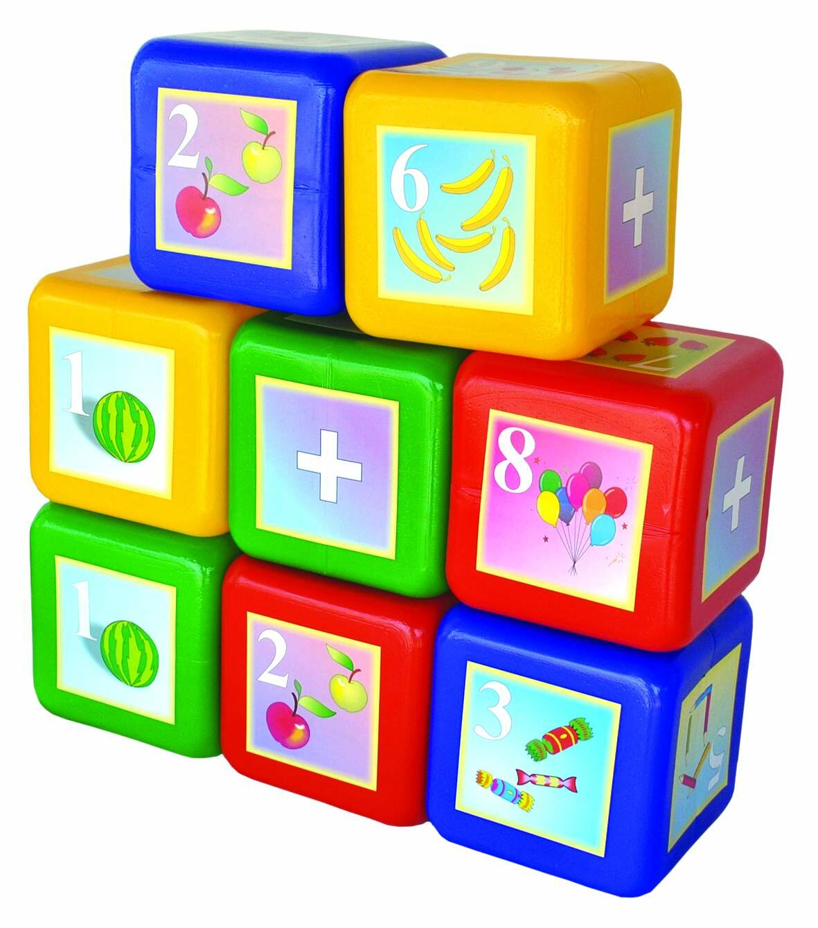 Набор кубиков Юг-Пласт Математика, 8 шт. 6010