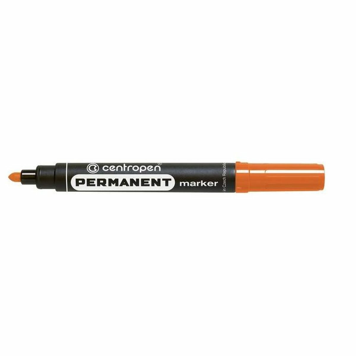 Маркер перманентный Centropen 8566 (2.5мм, круглый наконечник, оранжевый) (8566/01-02)