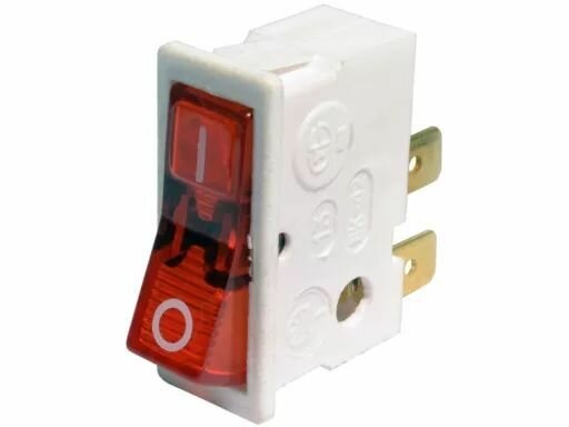 Выключатель клавишный (ON-OFF) ВК-42 2А-250В, 4PIN, с подсветкой, 1шт
