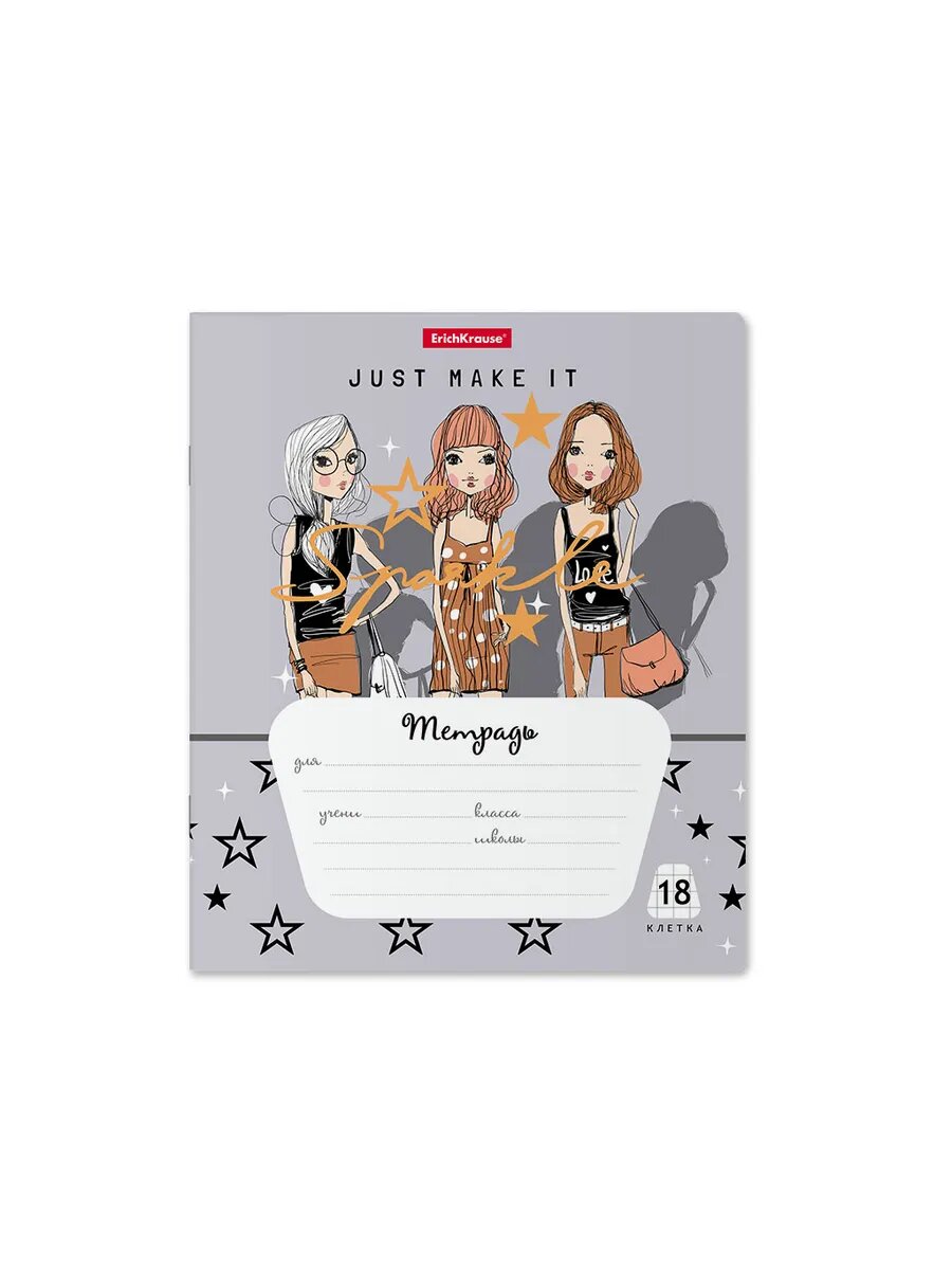 Тетрадь 18 л в клетку "Top Models"(упак из 5 шт) — фото 1