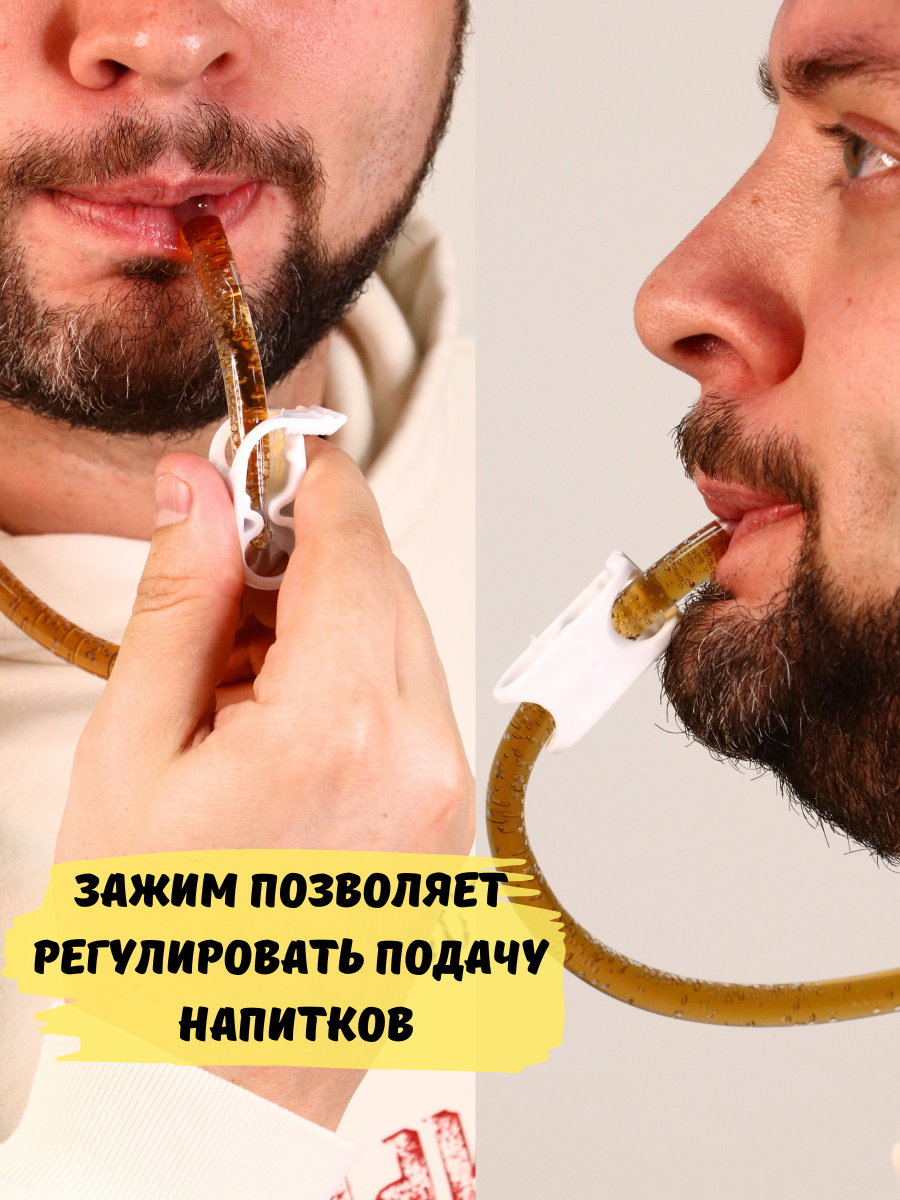 Каска пивная с подставкой под банки Камуфляж зеленая, для напитков, с трубочками, подарок мужчине, с приколом — фото 1