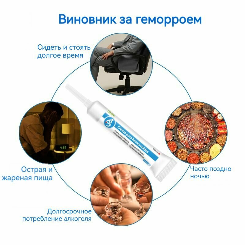 Картинки Испанский Крем гель от геморроя и анальных трещин / Геморект,20 г
