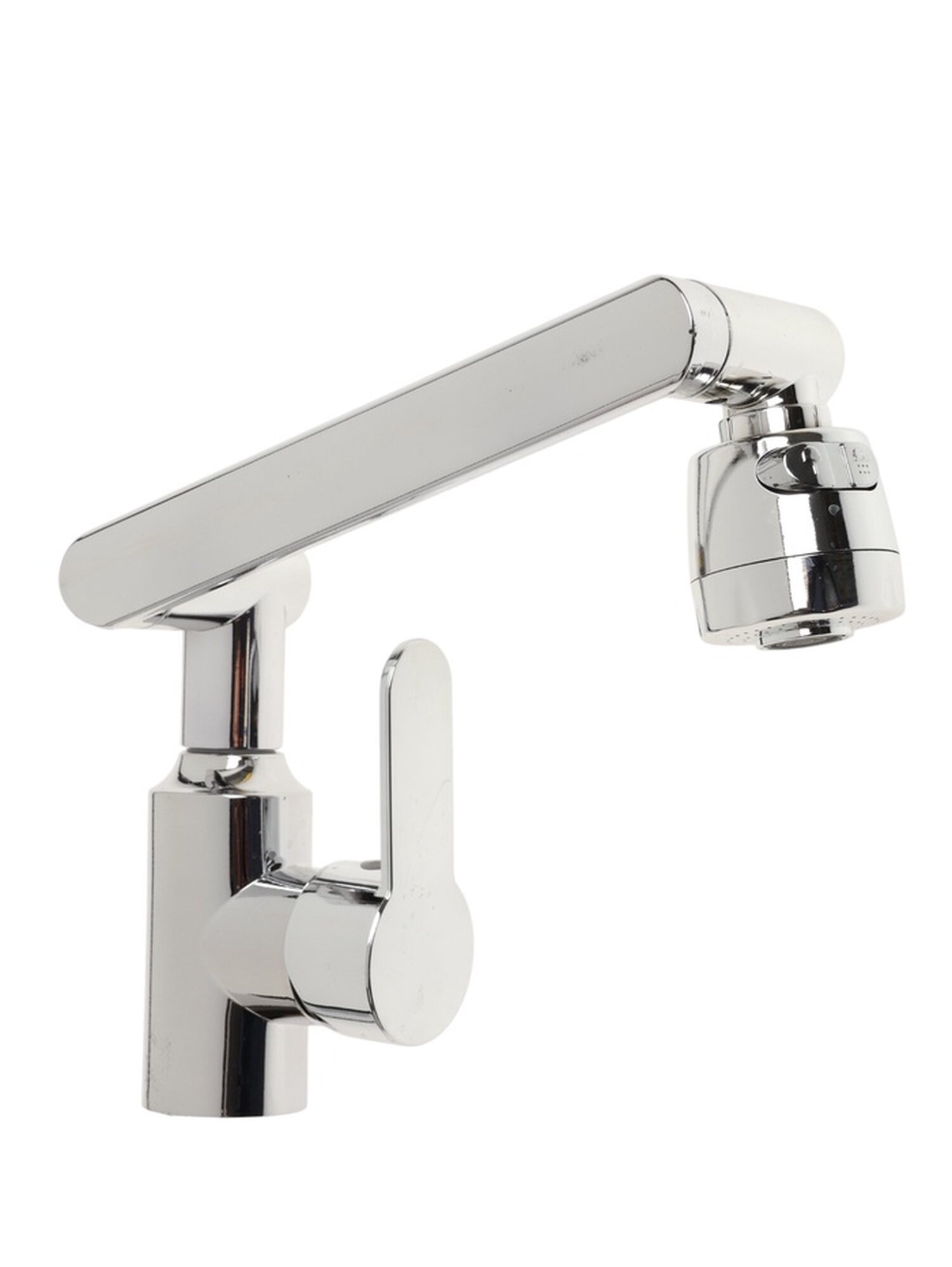 Смеситель для кухни ZEIN Z3707 регулируемый излив высотой 25 см аэратор 2 режима хром