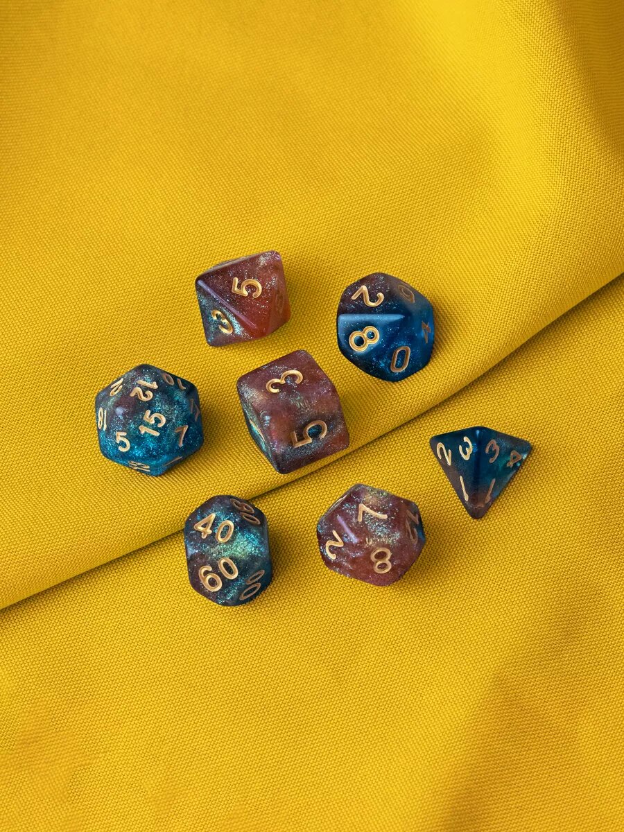 Дайсы днд кубики для dnd игральные кости 7 шт — фото 1