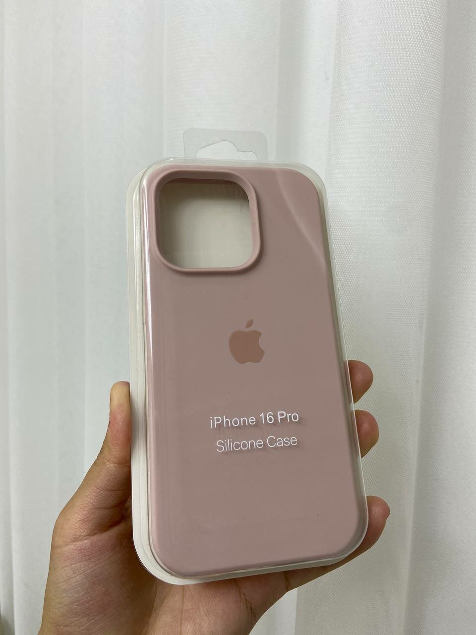 Чехол, "пыльная роза", силикон, противоударный, для iPhone 16 Pro
