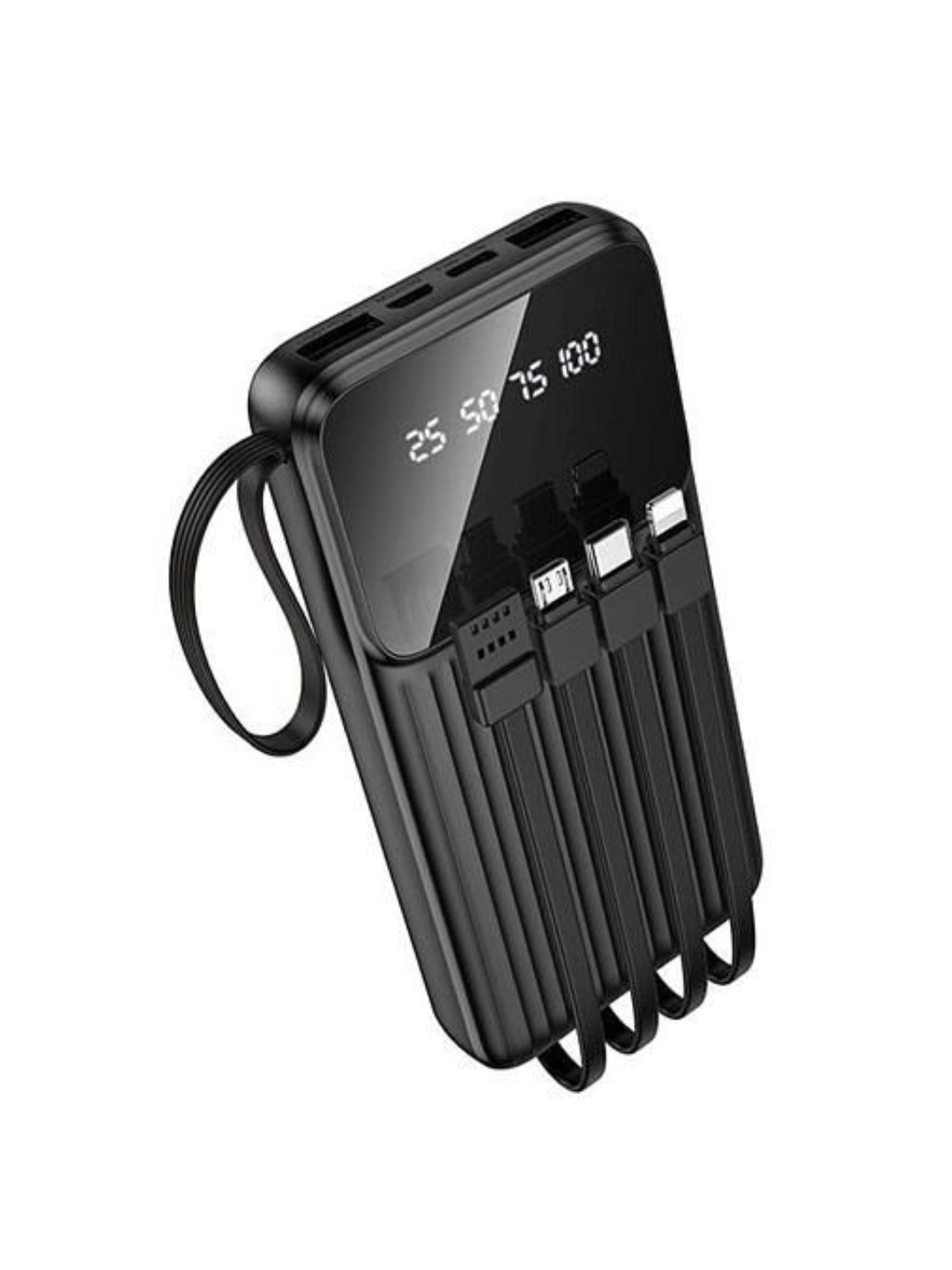 Универсальный повербанк 10000 mAh с кабелями 4в1 для iPhone и Android. — фото 1