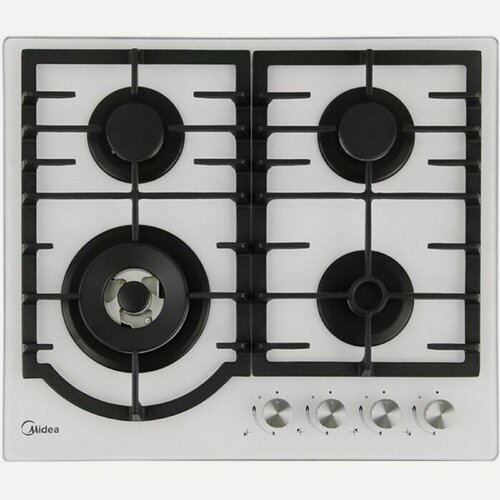 Изображение товара Варочная поверхность Midea MG696TGW, газовая, 4 конф, газ-контроль, белая