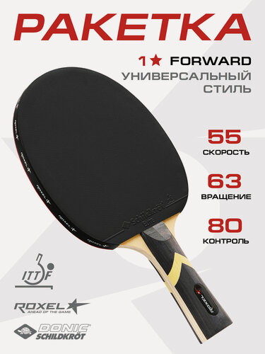 Изображение товара Ракетка для настольного тенниса Roxel 1* Forward, коническая