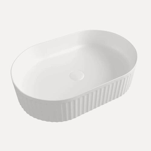 Изображение товара Накладная раковина Teymi Martta 50 накладная, без отверстия под смеситель, фарфоровая, овальная, раковина для ванной, белая, глянцевая