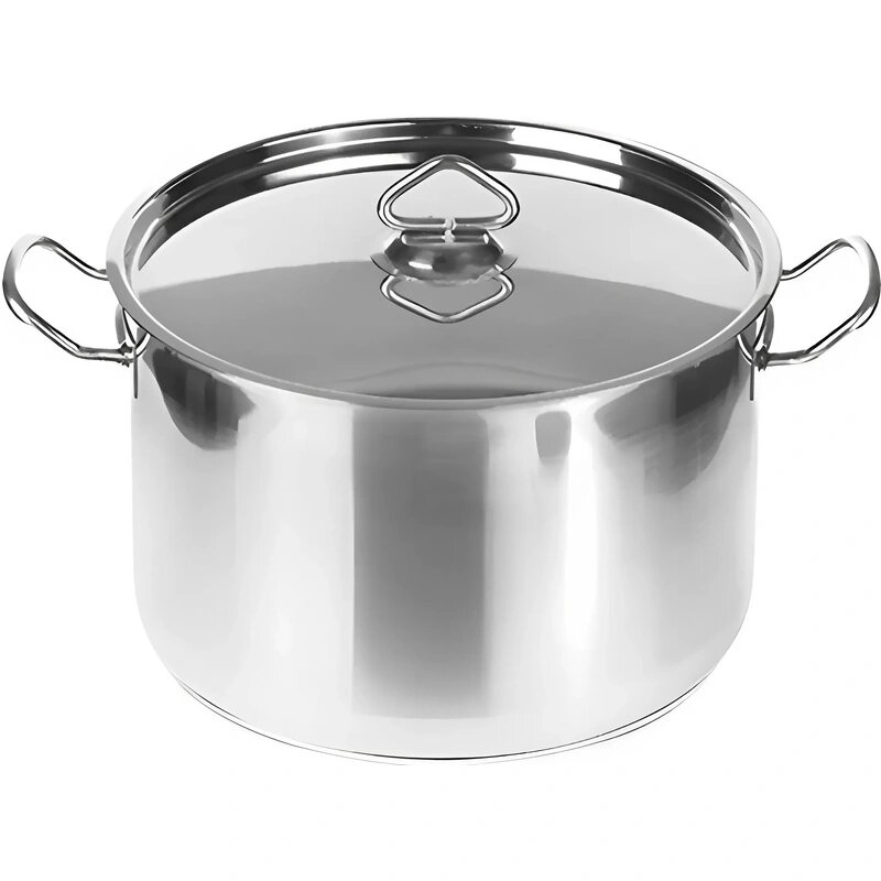 Кастрюля 7л, нерж. сталь , тройное дно, d255мм, h157мм, индукция