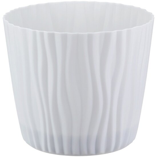 Кашпо Idea волна D250мм 8л с вкладышем М 3190 Белый