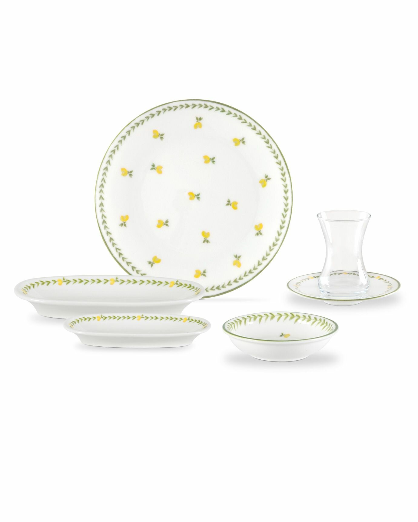 Набор посуды Madame Coco CAMILLE, фарфор, 100%, разноцветный, для завтрака на 6 персон