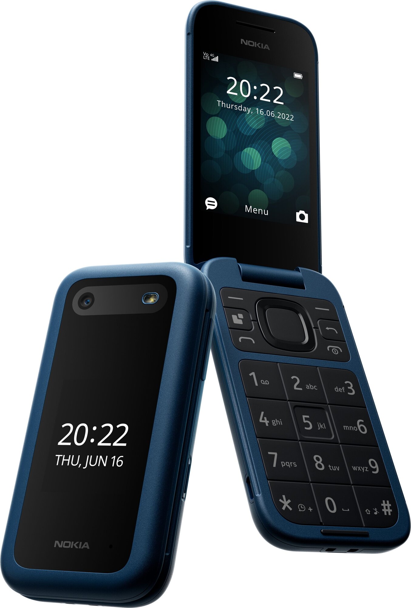 Мобильный телефон Nokia 2660 DUAL SIM, синий, кнопочный, раскладушка