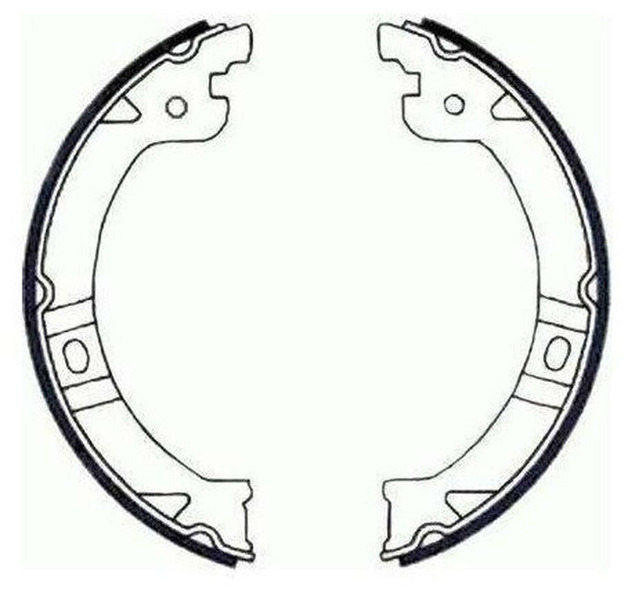 Барабанные тормозные колодки задние TRIALLI GF4625 для Chrysler Grand Voyager, Chrysler Voyager, Dodge Caravan (1 шт.)