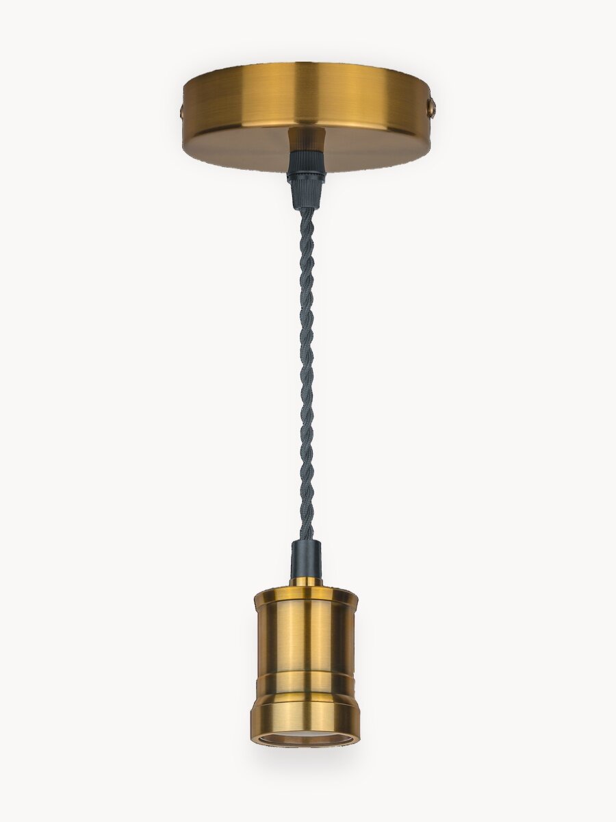 Декоративный подвесной светильник Navigator 93 161 NIL-SF01, под лампу 60 Вт, Е27, античная бронза