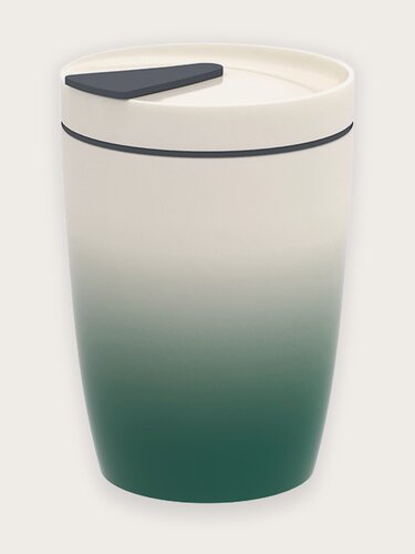 Изображение товара Стакан для кофе и чая с крышкой Coffee To Go Green Like. by Villeroy & Boch, 290 мл, Фарфор.