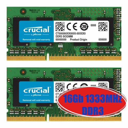 Оперативная память Crucial 8GB DDR3 1333MHz PC3-10600 SODIMM 289000₽