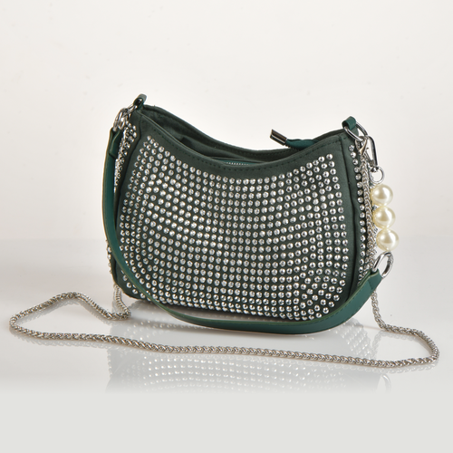 фото Сумка кросс-боди , фактура бархатистая, зеленый hebei henglun trading co., ltd