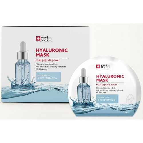 Маска тканевая TETe Cosmeceutical BOX Hyaluronic Mask Hydration & Revitalization tete маска тканевая box hyaluronic mask lifting