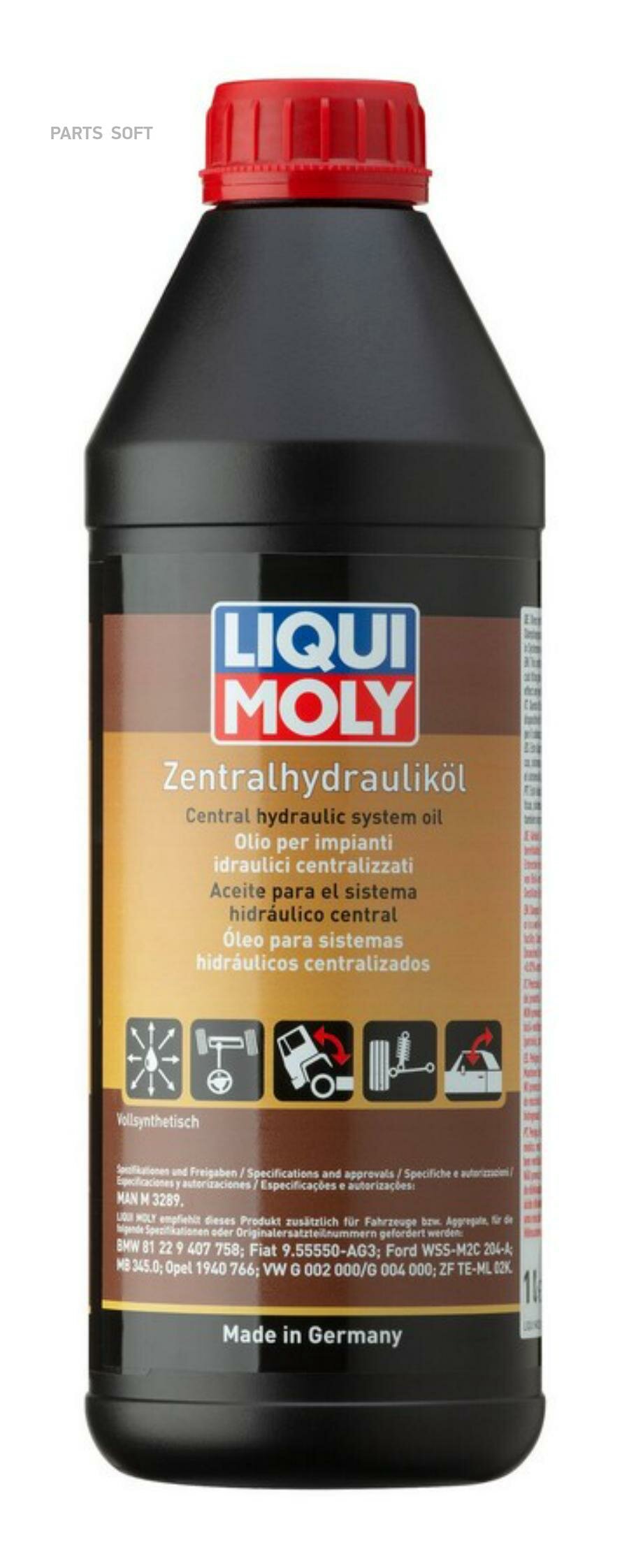 LIQUI MOLY 1127 LiquiMoly Zentralhydraulik-Oil 1L_жидкость гидравлич! синт.\MB 345.0, Ford WSS-M2C204-A, ZF TE-ML 02K