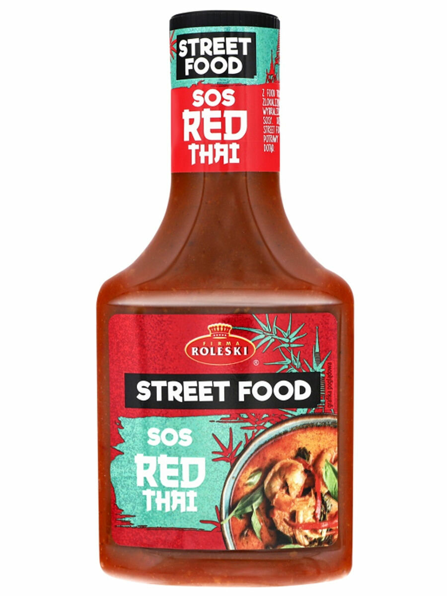 Соус средне-острый STREET FOOD "Тайский красный" пастеризованный, 340г, Roleski