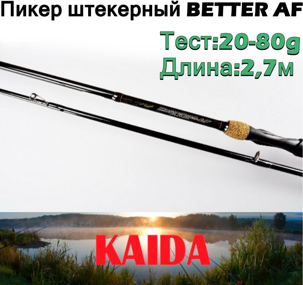 Пикер штекерный Kaida BETTER AF тест 20-80g 2,7м