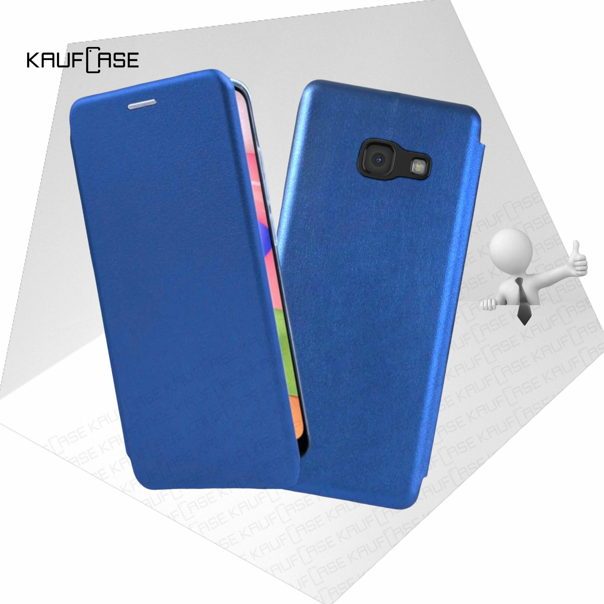 Чехол книжка KaufCase для телефона Samsung A5 2017 (A520) (5.2"), синий. Трансфомер