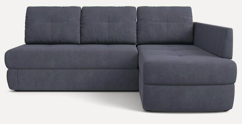 Изображение товара Угловой диван-кровать PUSHE Арно, правый угол, велюр, серый Formula 998