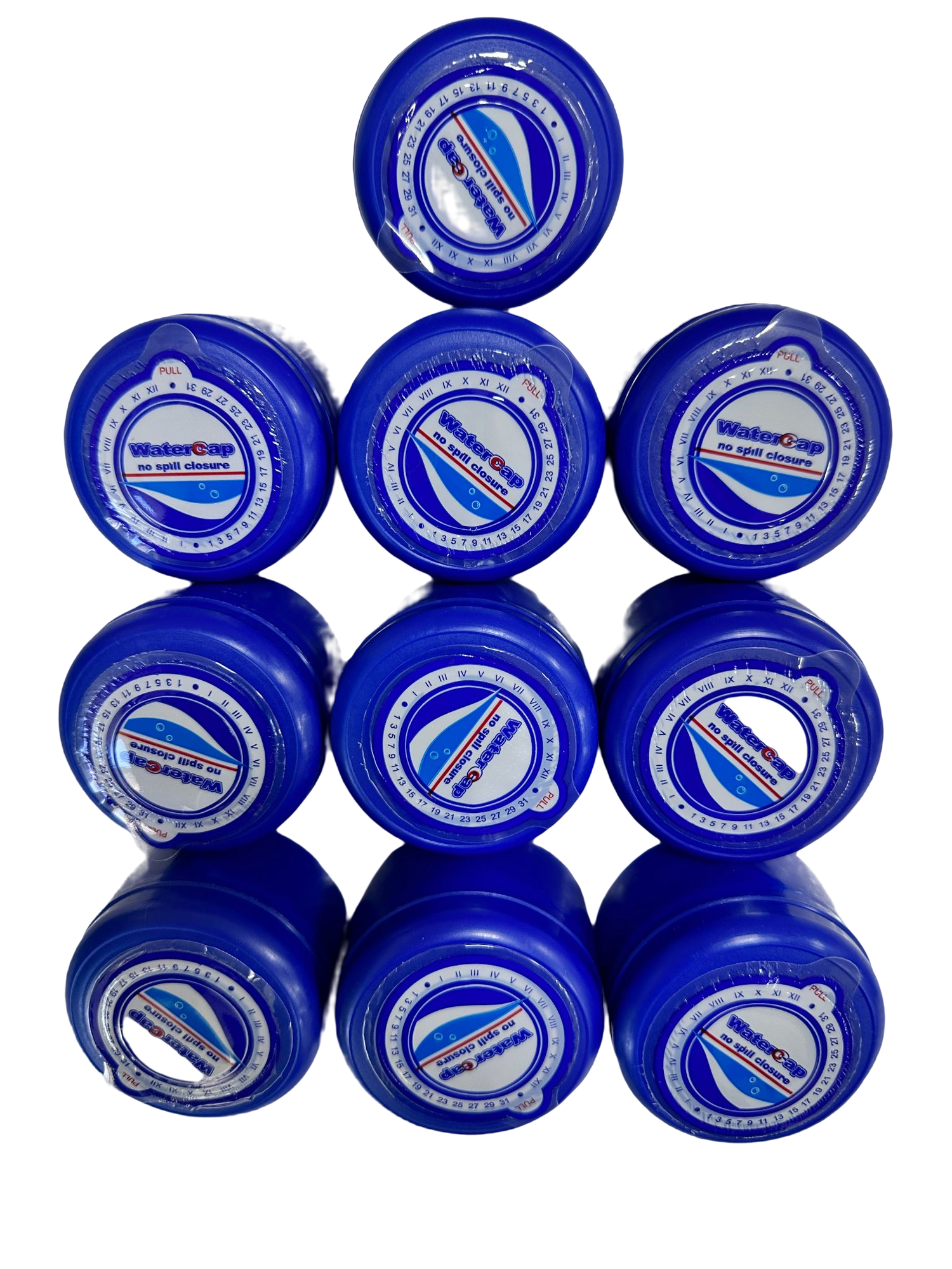 Пробка (крышка) для ПЭТ бутылей 19 л трехкомпонентная синяя (комплект 10 шт)