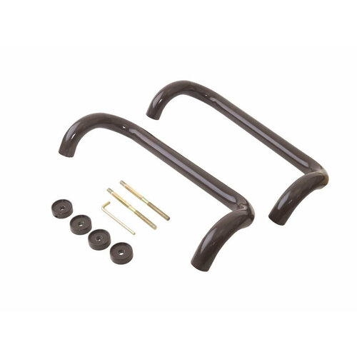 Ручка офисная изогнутая 300мм с креплением коричневая, до 80мм.