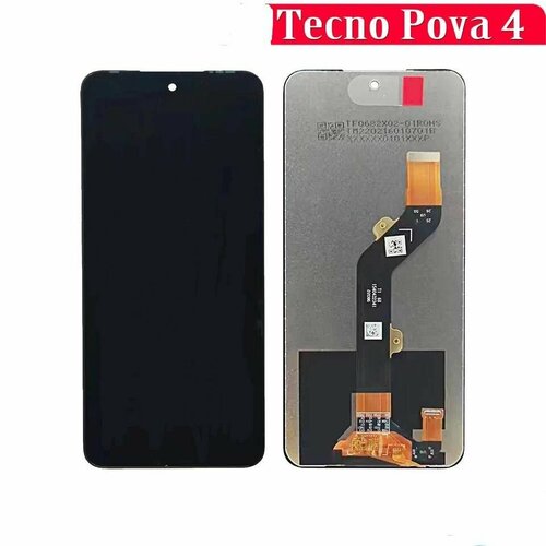 Дисплей для Tecno Pova 4 (LG7) в сборе с тачскрином (черный) дисплей для tecno pova 4 pro lg8n в сборе с тачскрином amoled