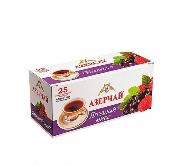 Чай черный АЗЕРЧАЙ Лесные ягоды в пакетиках, 25х1,8 г - фото №11