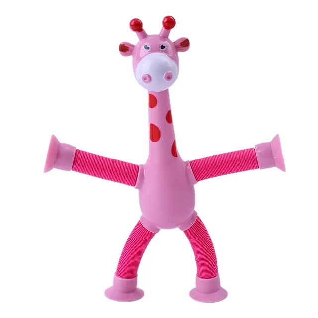 Развивающая игрушка-жираф цвет розовый