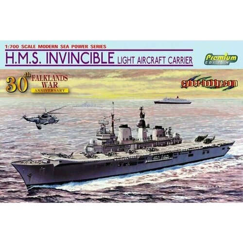 Сборная модель H.M.S. INVINCIBLE LIGHT AIRCRAFT CARRIER shandong liaoning aircraft carrier aircraft take off and landing helicopter warship assembled building blocks diy model toys