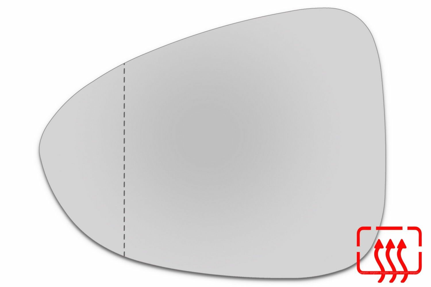 Зеркальный элемент левый OPEL Zafira C (12-19) асферика нейтральный с обогревом