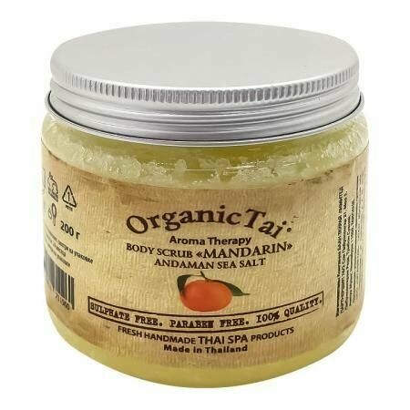 Organic Tai Скраб для тела с солью Андаманского моря и мандарином, 200 г
