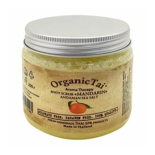 Organic Tai Скраб для тела с солью Андаманского моря и мандарином 200 г 1815₽