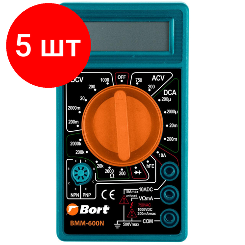 Комплект 5 штук, Мультитестер Bort BMM-600N (91271167)