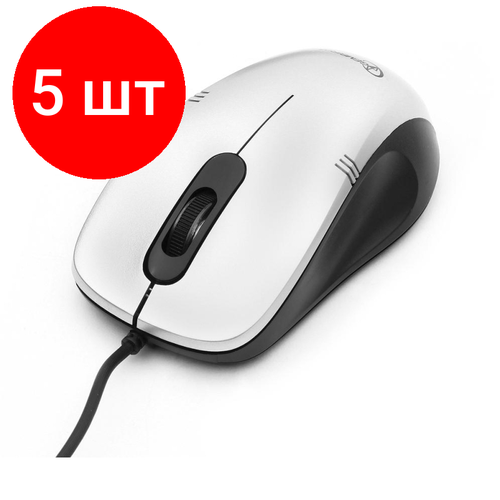 Комплект 5 штук Мышь компьютерная Gembird MOP-100 USB черн 3кн 1000DPI 145м 193900₽