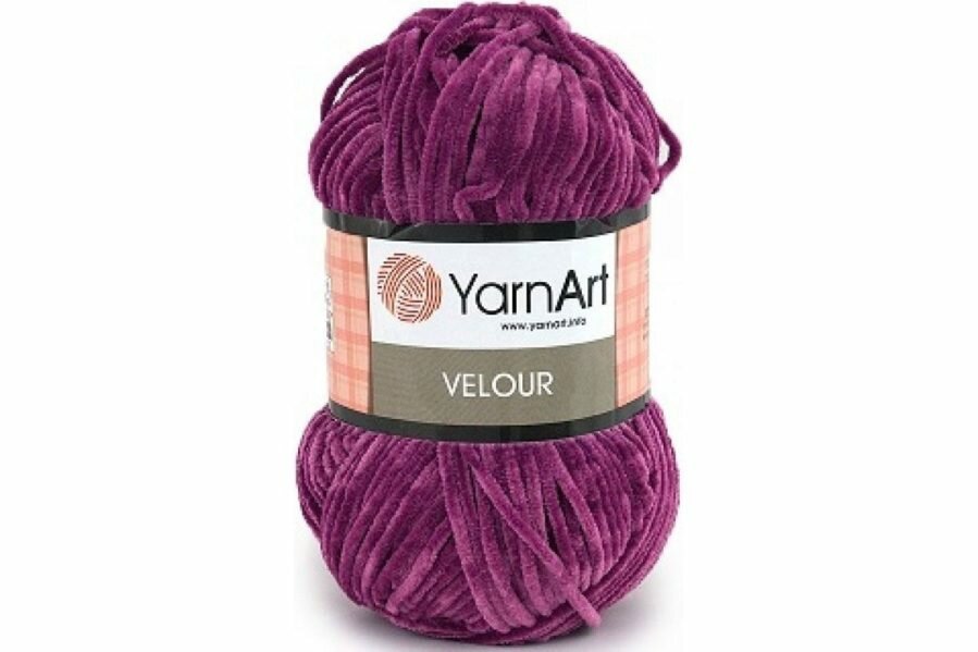 Пряжа YarnArt Velour темно-пыльная роза (868), 100% микрополиэстер, 170м, 100г, 5шт