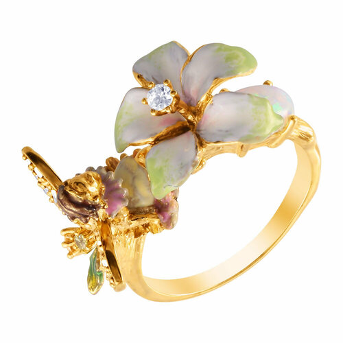 фото Кольцо element47, серебро, 925 проба, опал, опал синтетический, размер 16.75