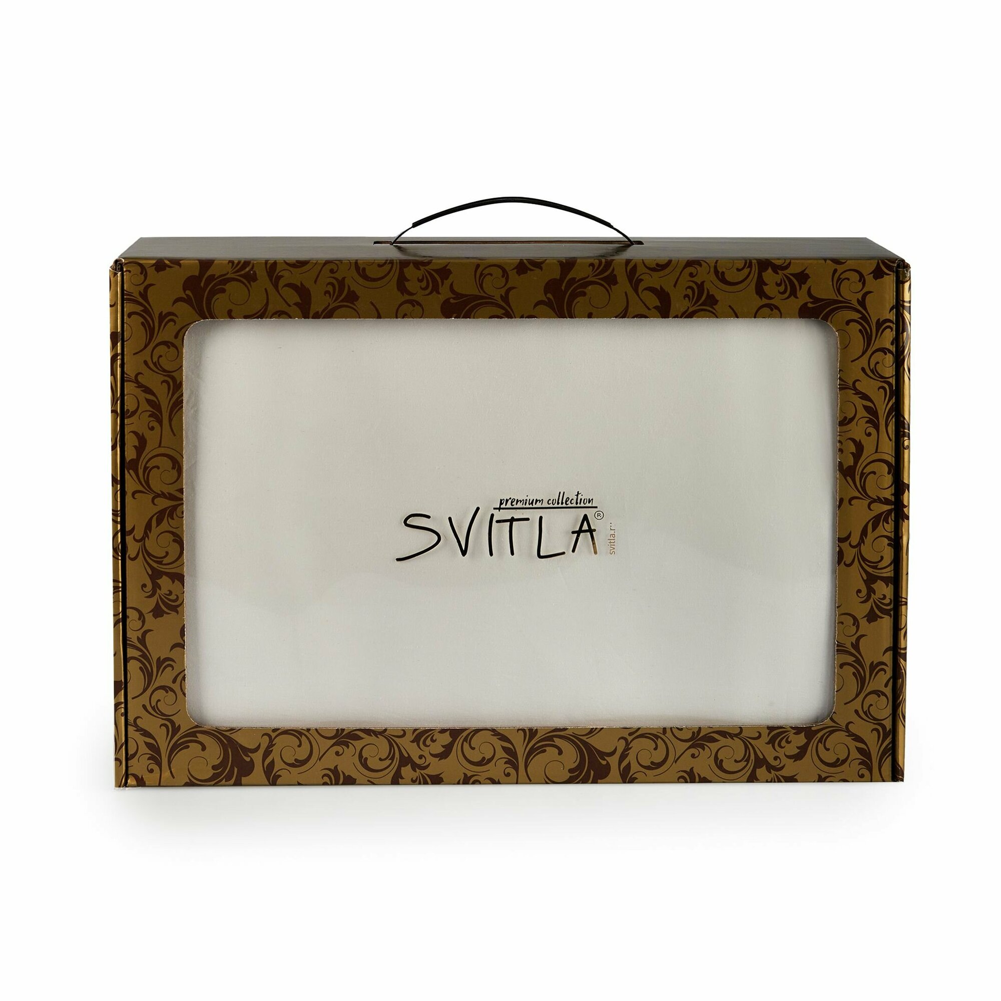 Сатин-люкс КПБ "SVITLA Premium Collection" 2сп/евро, белый