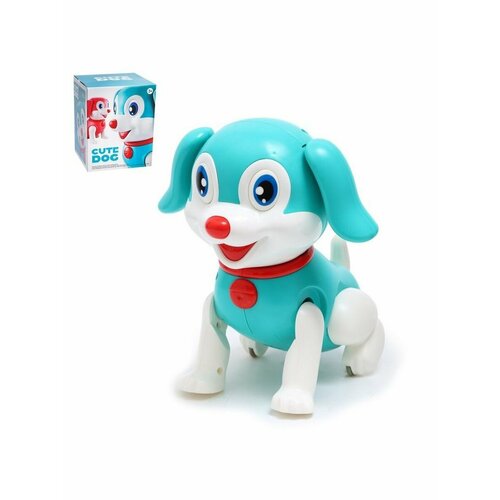 Собака Тобби ходит свет звук работает от батареек цвет голуб собака тобби ходит свет звук работает от батареек цвет голубой 7642477